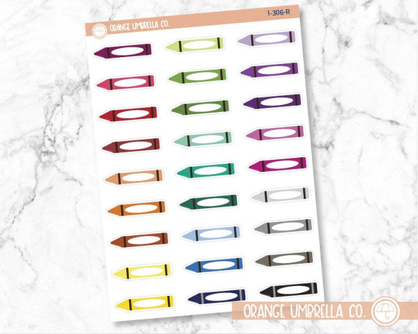 Crayon Icon Planner Stickers | I-306-R