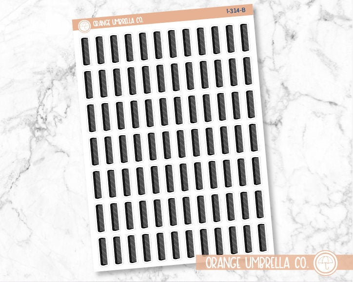 CLEARANCE | Comb Icon Planner Stickers | I-314