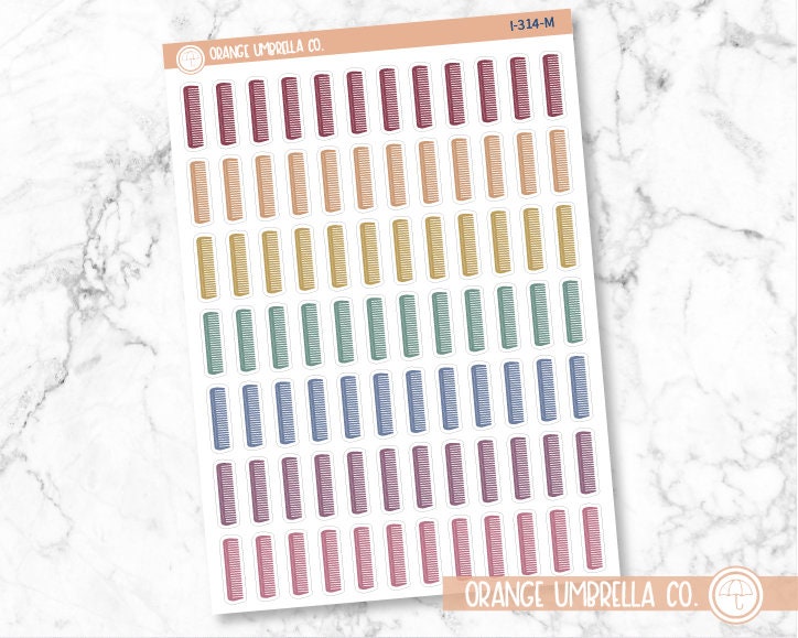 Comb Icon Planner Stickers | I-314