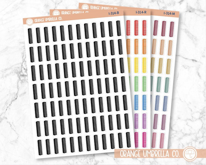 Comb Icon Planner Stickers | I-314