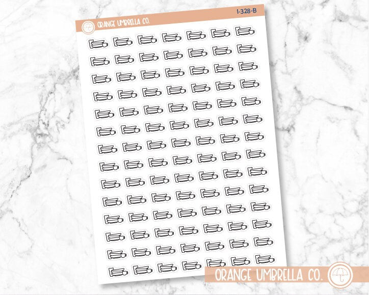Dishes Icon Planner Stickers, Icon Chore Labels, Cleaning Icon Stickers (I-328-B)