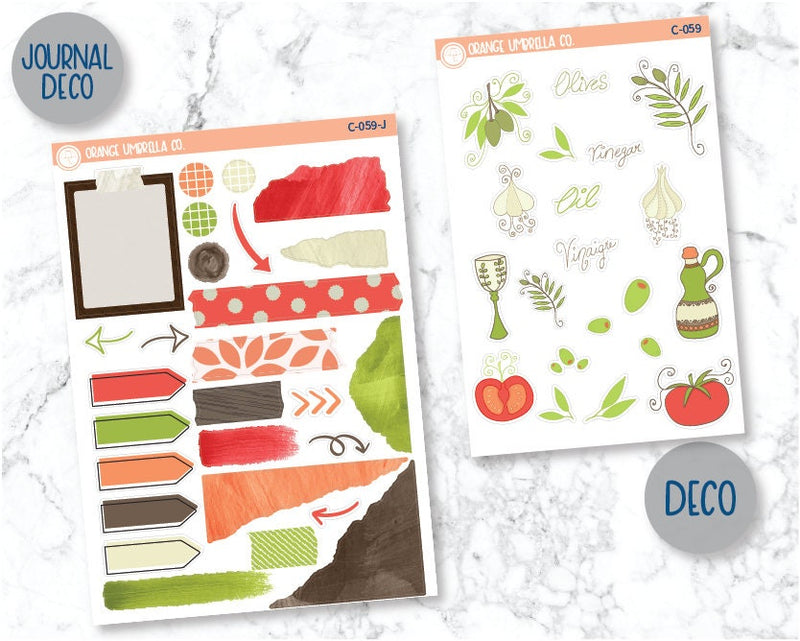 Olive Oil Planner Kit Deco/Journaling Stickers | C-059