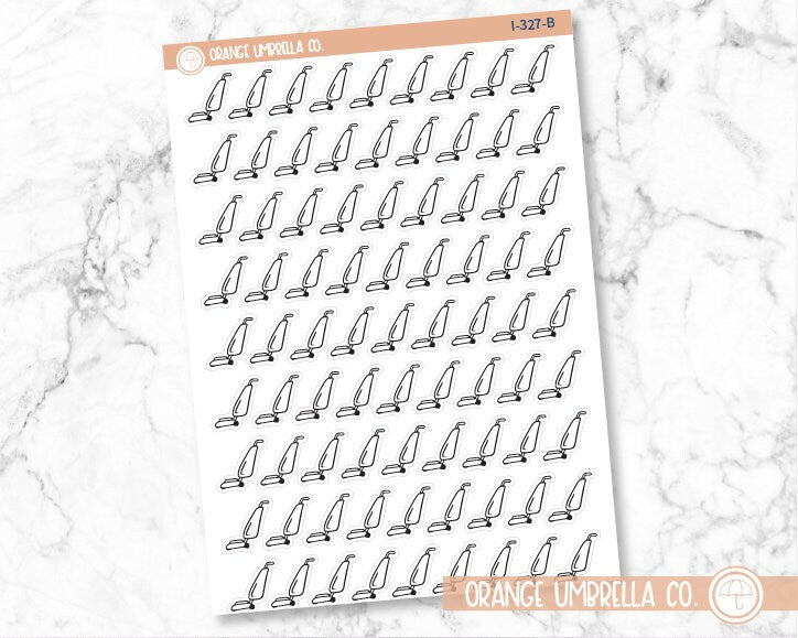 Vacuum Icon Planner Stickers, Icon Chore Labels, Cleaning Icon Stickers (I-327-B)