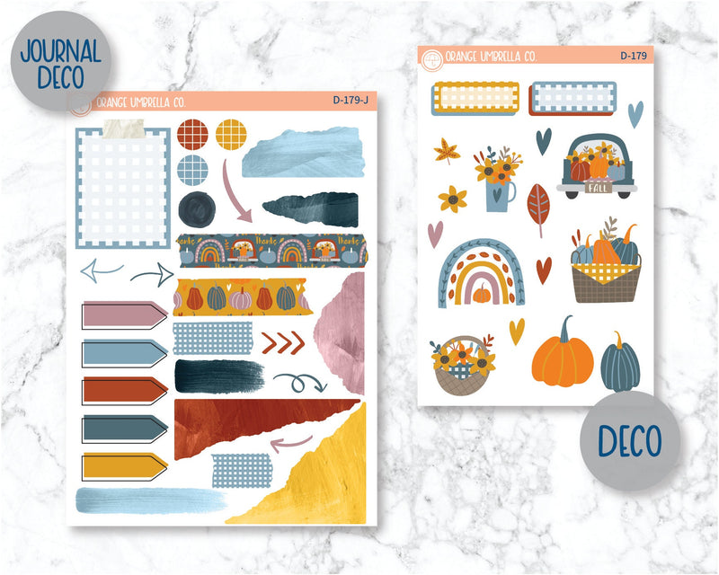 Thankful Kit Deco Planner Stickers | D-179