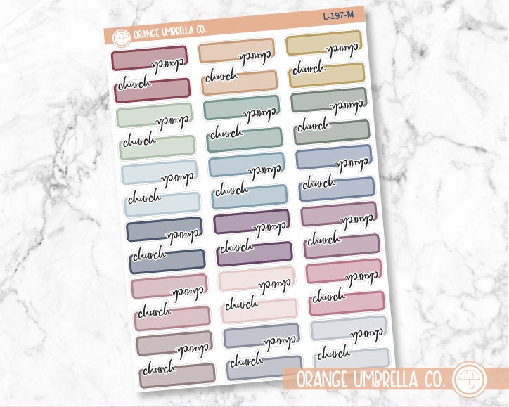 Church Appointment Script Planner Stickers and Labels  | L-197 / 911-005