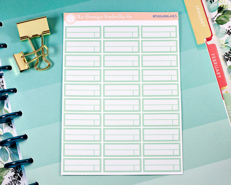 Appointment Blank Planner Stickers and Labels | Choose Your Color | L-299-L-346 / 940-006-011-WH