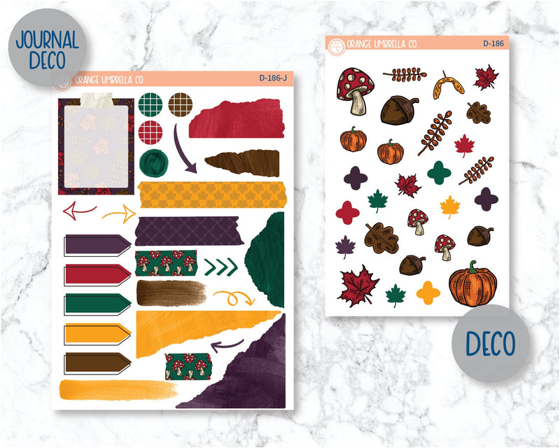 Midnight Autumn Kit Deco Planner Stickers | D-186