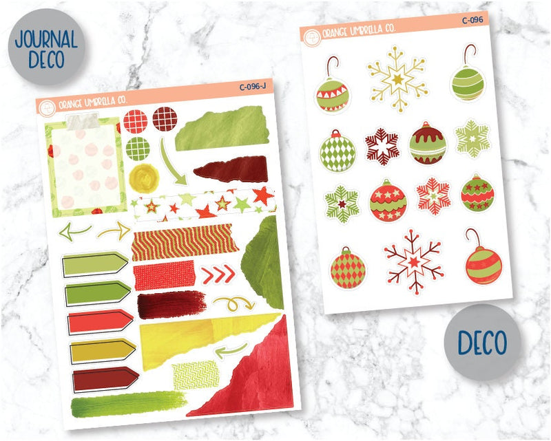 Christmas Balls Planner Deco/Journaling Stickers | C-096