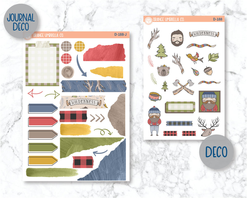 Lumberjack Kit Deco Planner Stickers | D-188