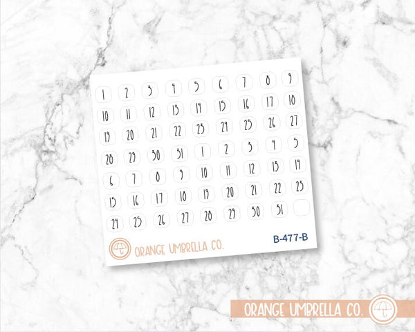 CLEARANCE | Date Dot Cover Tiny Planner Stickers | FC12 Print Circle | B-477-B