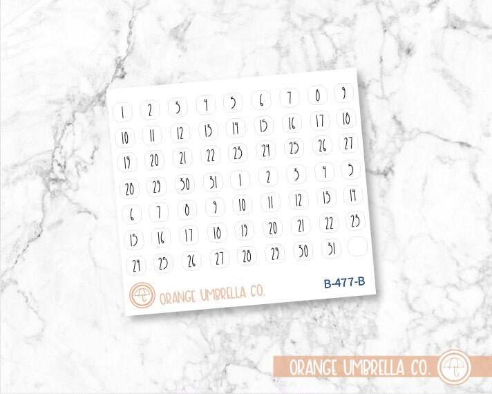 CLEARANCE | Date Dot Cover Tiny Planner Stickers | FC12 Print Circle | B-477-B