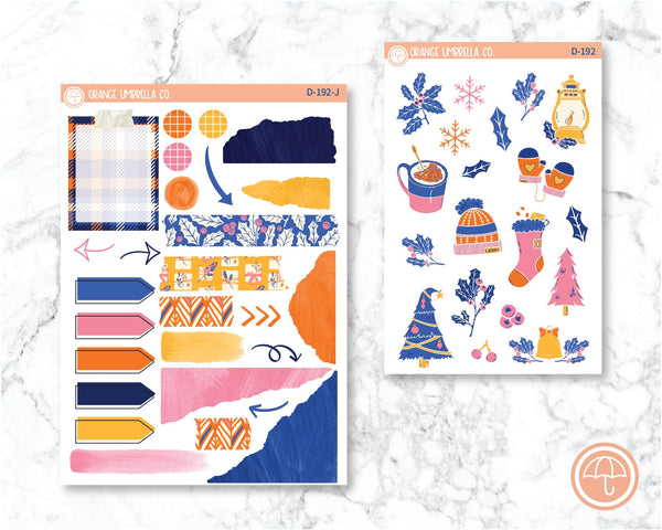 Holiday Vibes Kit Deco Planner Stickers | D-192