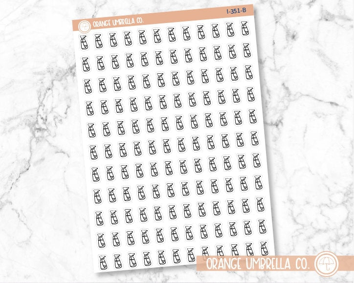 Spray Bottle Doodle Icon Planner Stickers | I-351-B