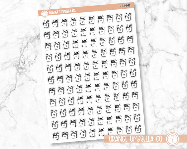 Grocery Bag Doodle Icon Planner Stickers | I-344-B