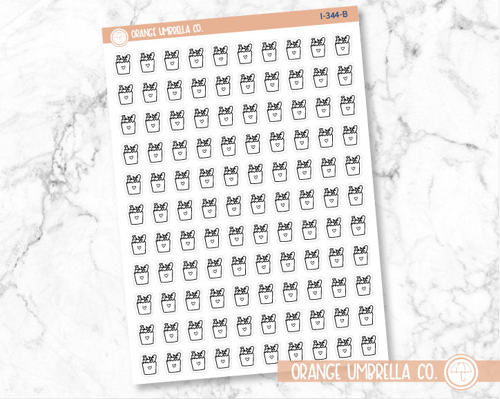 Grocery Bag Doodle Icon Planner Stickers | I-344-B
