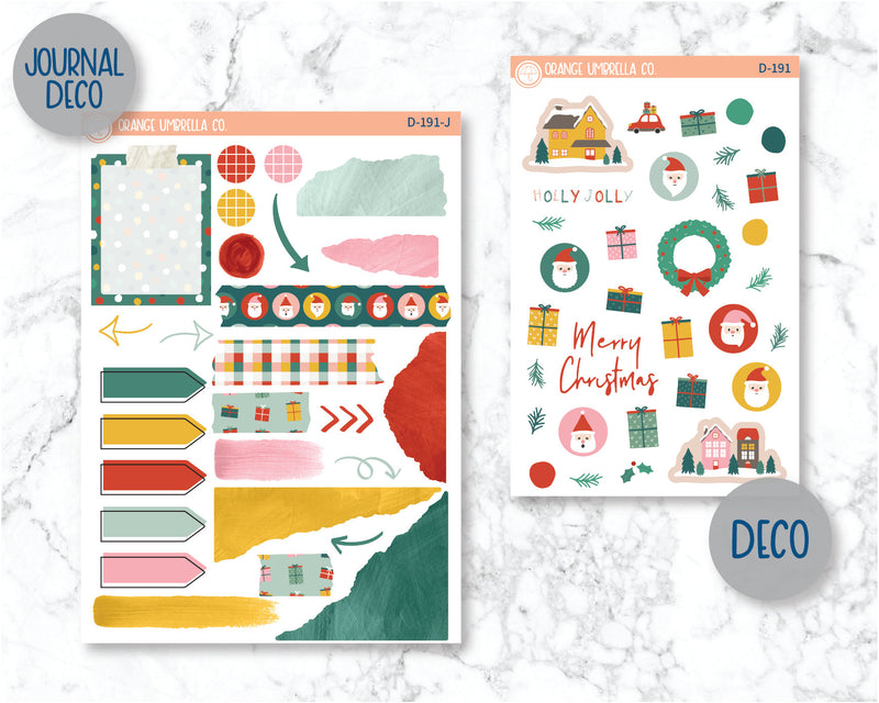 Santa Kit Deco Planner Stickers | D-191
