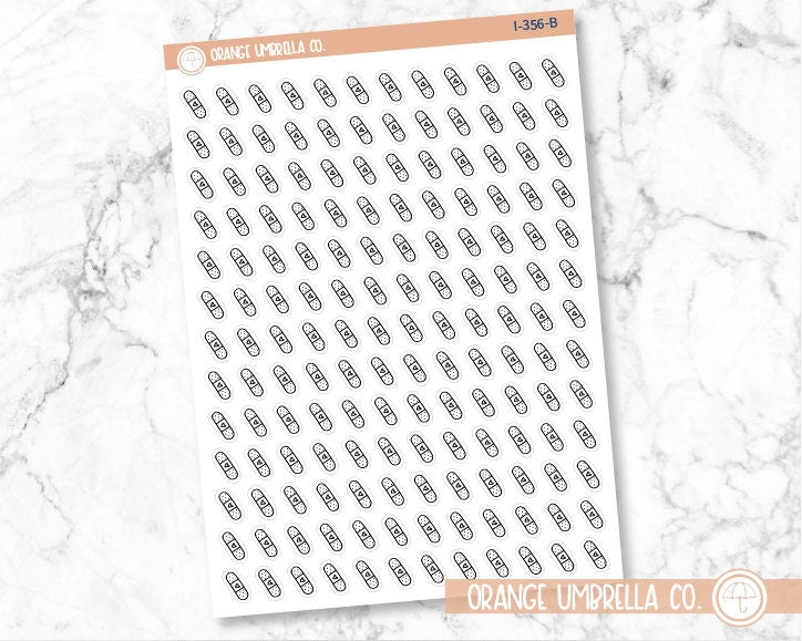 CLEARANCE | Bandaid Doodle Icon Planner Stickers | I-356-B