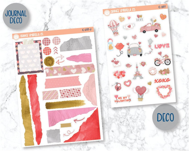 CLEARANCE | Valentine Trips & Treats Planner Deco/Journaling Stickers | C-107