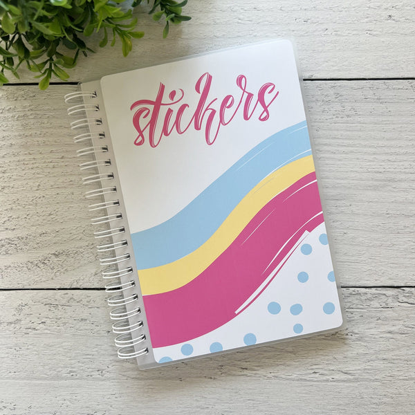 Colorful Waves Reusable Sticker Storage Album For Planner Sticker and Labels | Album13