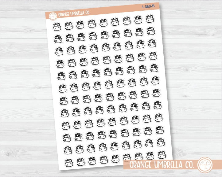 Wallet Doodle Icon Planner Stickers | I-360-B