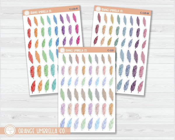 CLEARANCE | Feathers Deco Planner Stickers | C-110