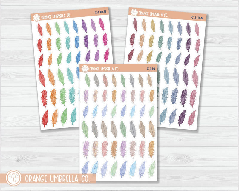 CLEARANCE | Feathers Deco Planner Stickers | C-110