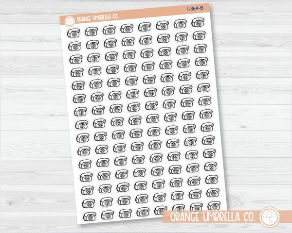 Telephone Doodle Icon Planner Stickers | I-364-B