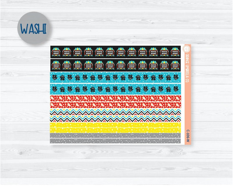 CLEARANCE | Movie Theater Deco Planner Stickers | C-106