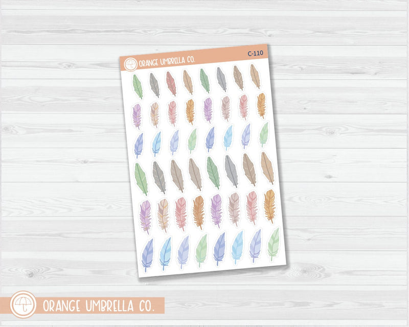 CLEARANCE | Feathers Deco Planner Stickers | C-110