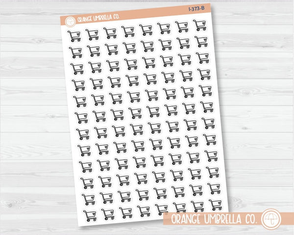 Shopping Cart Doodle Icon Planner Stickers | I-373-B
