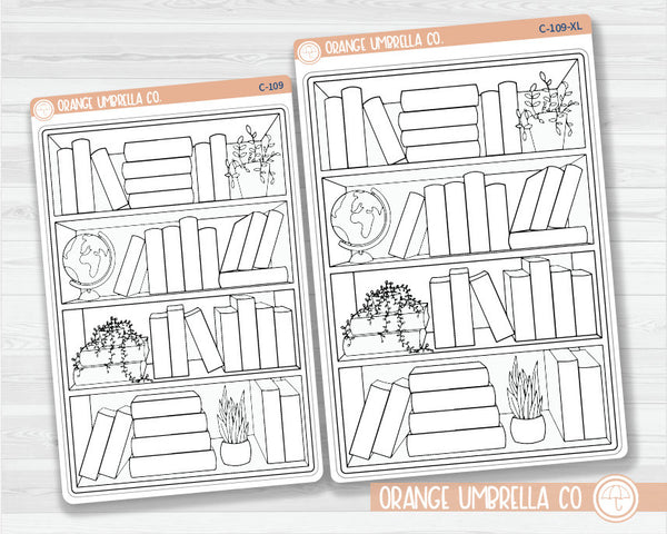 Books To Read Full Page A5 Size Deco Planner Stickers | C-109