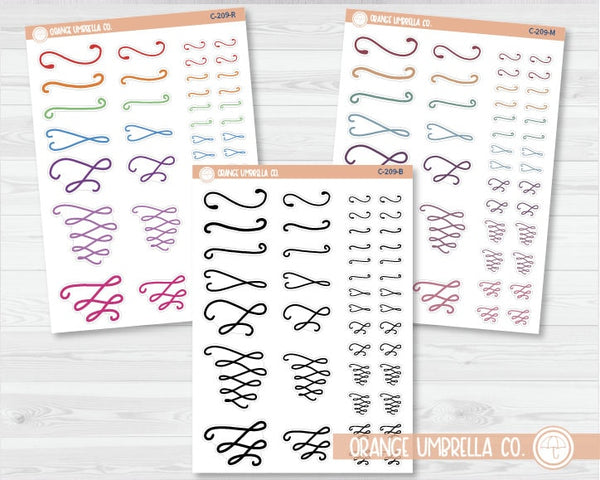 CLEARANCE | Flourish Deco Elements Planner Stickers | C-209