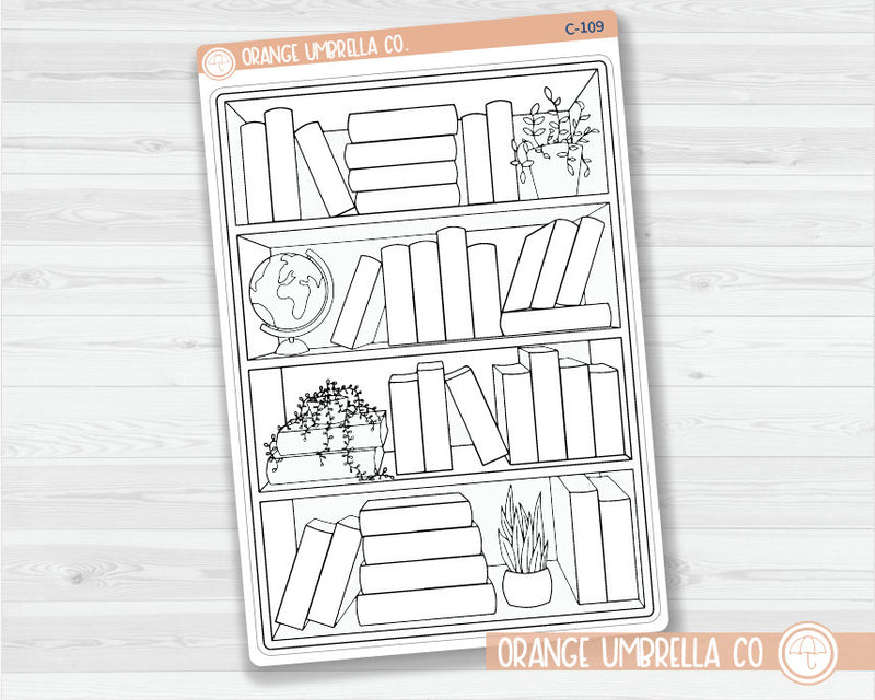 Books To Read Full Page A5 Size Deco Planner Stickers | C-109