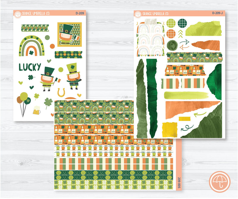 St. Patrick Kit Deco Planner Stickers | D-209