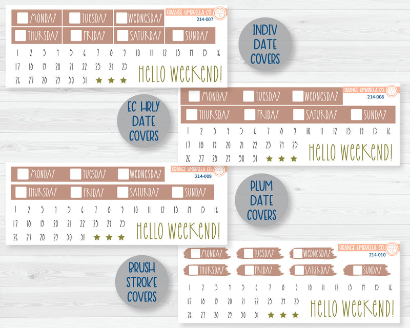 CLEARANCE | Weekly Planner Kit Stickers | Rosy 214-001