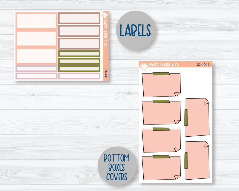 CLEARANCE | Plum Vertical Priorities Planner Kit Stickers | Rosy 214-041
