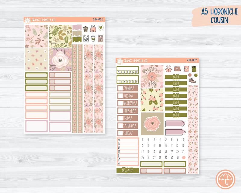 CLEARANCE | Hobonichi Cousin Planner Kit Stickers | Rosy 214-051