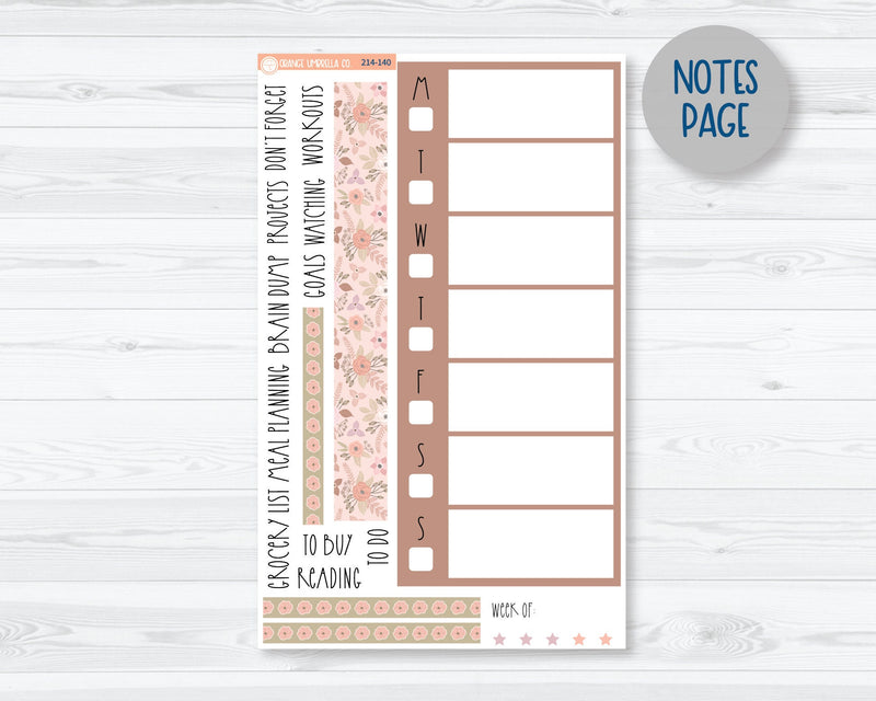CLEARANCE | 7x9 Daily Duo Planner Kit Stickers | Rosy 214-131