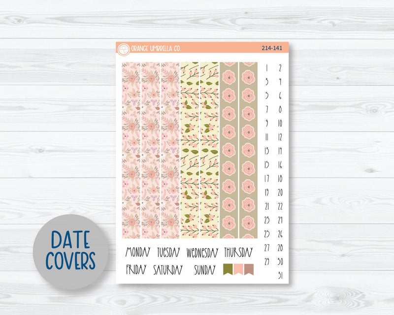 CLEARANCE | A5 Plum Daily Planner Kit Stickers | Rosy 214-141