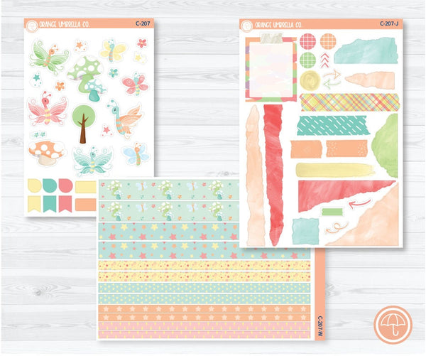 CLEARANCE | Spring Butterflies Deco Planner Stickers | C-207