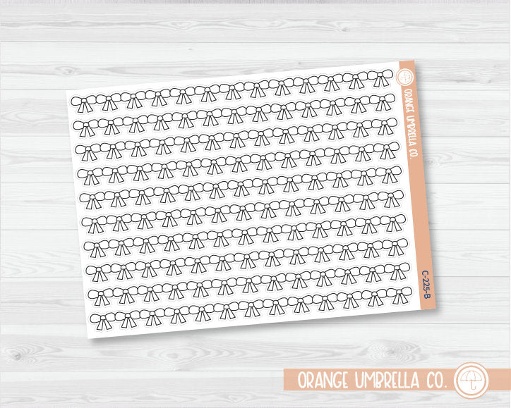 Bow Shape Washi Strips Planner Stickers | C-222