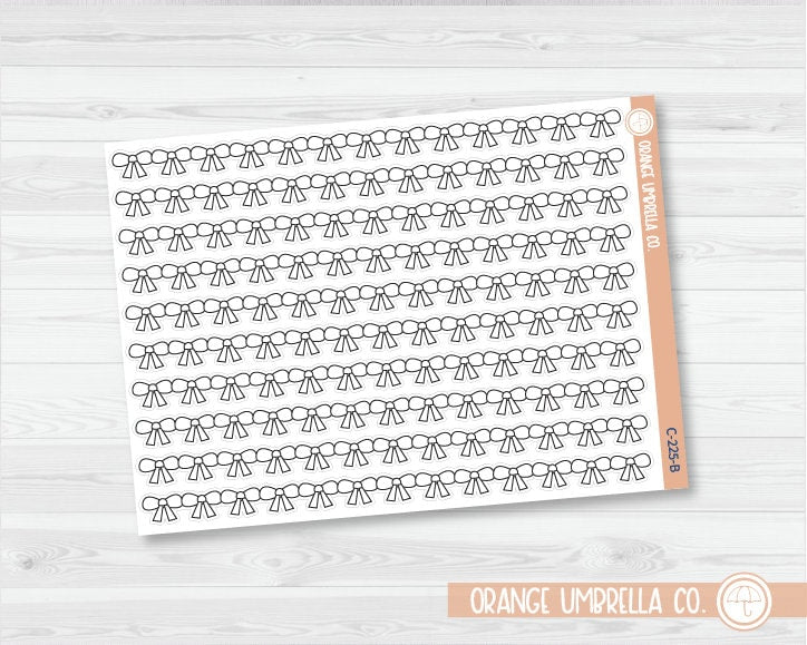Bow Shape Washi Strips Planner Stickers | Clear Matte | C-222-CM