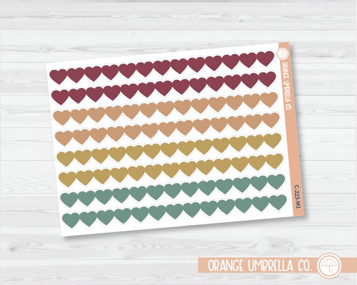 CLEARANCE | Heart Shape Washi Strips Planner Stickers | C-223