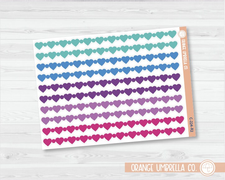 CLEARANCE | Heart and Circle Shape Washi Strips Planner Stickers | C-224