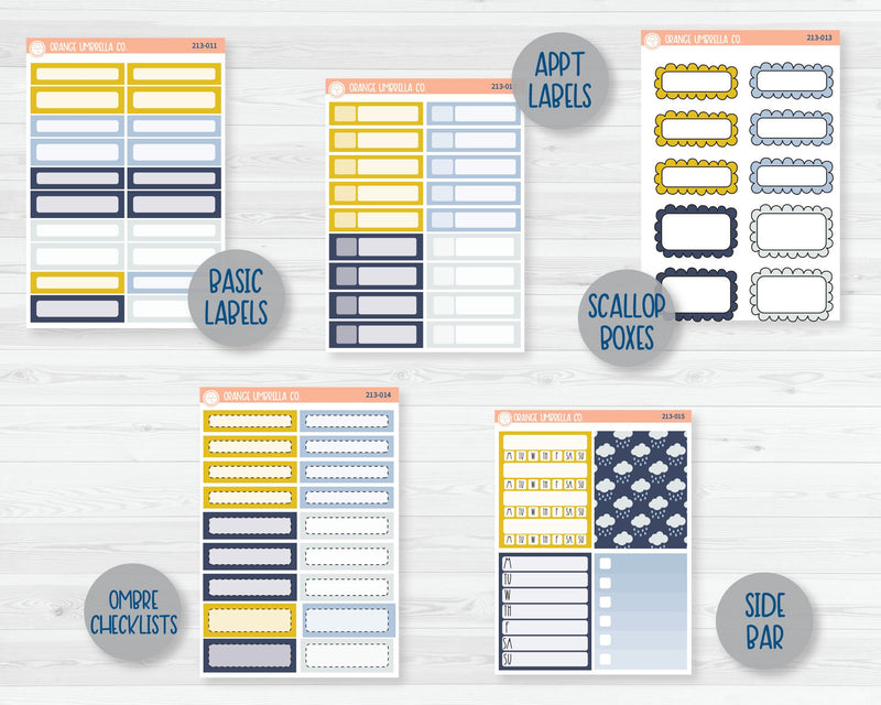 CLEARANCE | Weekly Add-On Planner Kit Stickers | Puddle Jumping 213-011