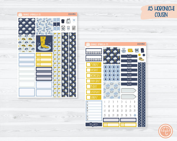CLEARANCE | Hobonichi Cousin Planner Kit Stickers | Puddle Jumping 213-051