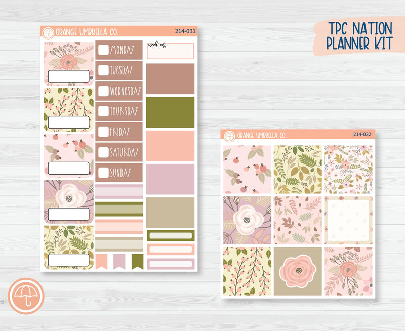 CLEARANCE | TPC Nation Planner Kit Stickers | Rosy 214-031