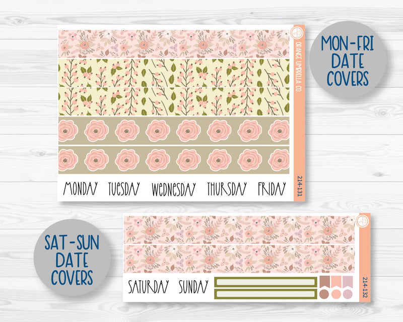 CLEARANCE | 7x9 Daily Duo Planner Kit Stickers | Rosy 214-131