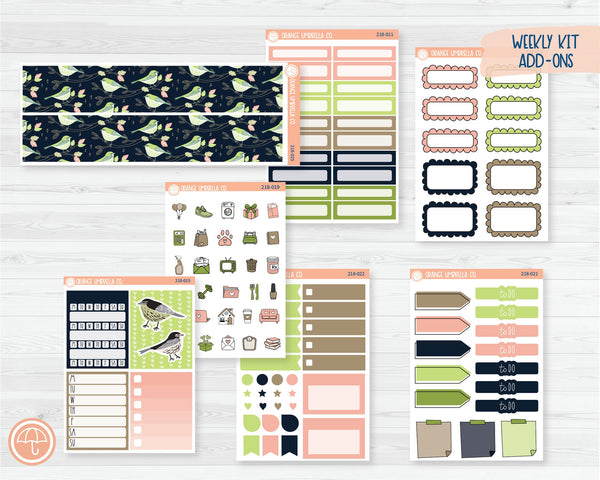 CLEARANCE | Weekly Add-On Planner Kit Stickers | Spring Song 218-011