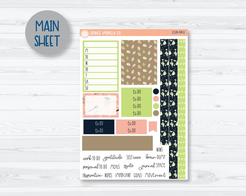 CLEARANCE | 7x9 Passion Weekly Planner Kit Stickers | Spring Song 218-061